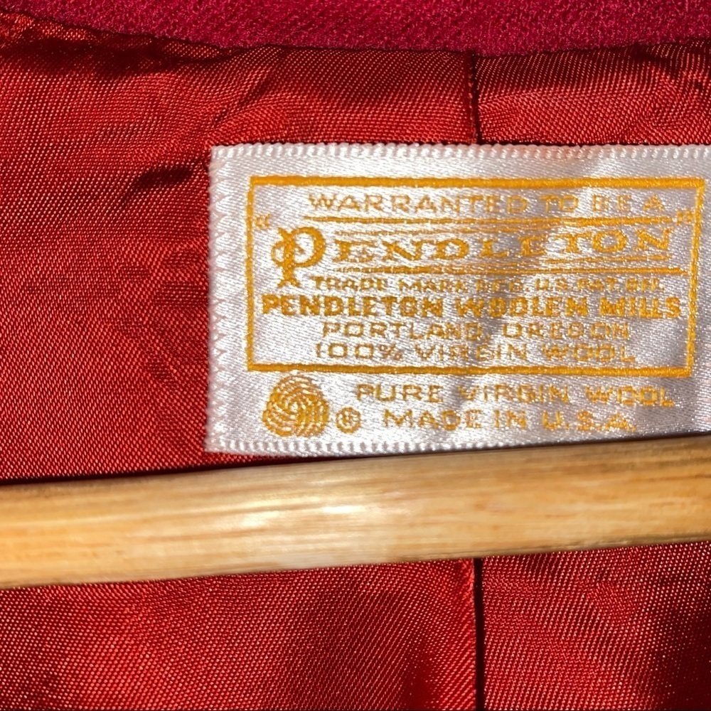Pendleton Vintage Pendleton Red Wool Single Breas… - image 3